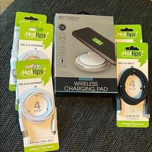 Bytech Wireless Charging Pad and Hot Tips Cables
